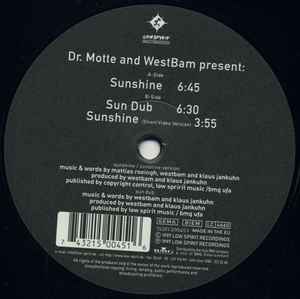 Portada de album Dr. Motte & WestBam - Sunshine