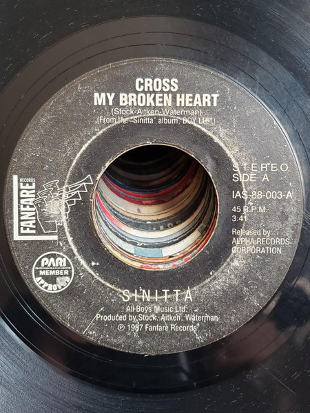 Sinitta – Cross My Broken Heart (Remix) (1988, CD) - Discogs
