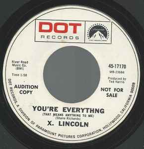 X. Lincoln - You're Everything (That Means Anything To Me) album cover