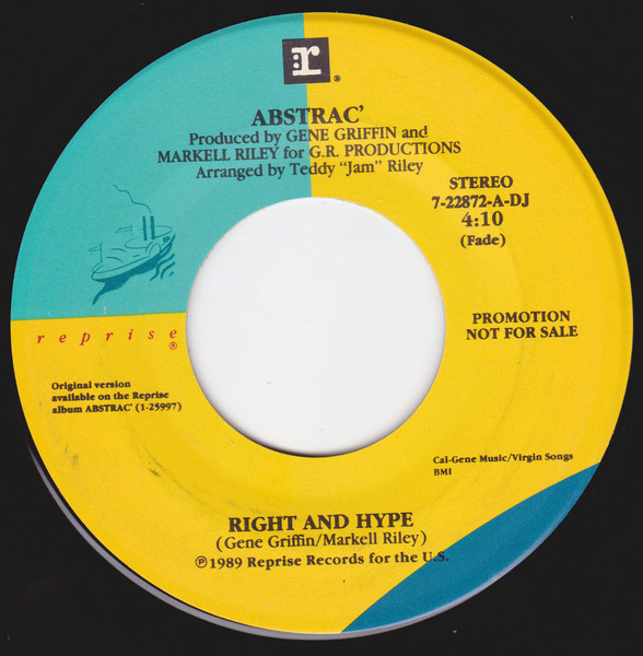 Abstrac' – Right And Hype (1989, Vinyl) - Discogs