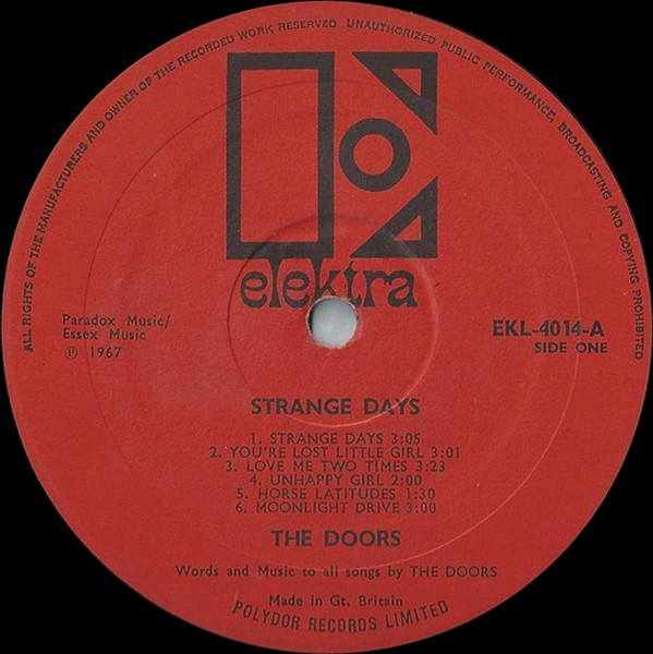 ANALOGUE PRODUCTION APP 74014-45 STEREO THE DOORS Strange Days