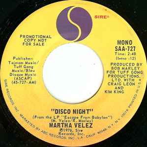 Martha Velez - Disco Night album cover