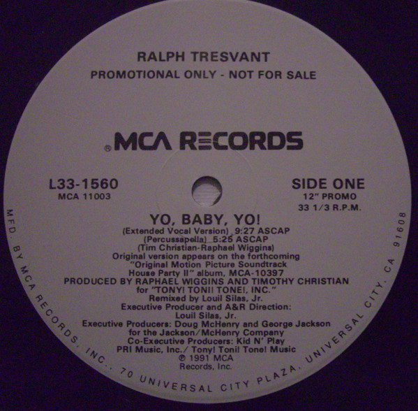 Ralph Tresvant – Yo, Baby, Yo! (1991, Vinyl) - Discogs