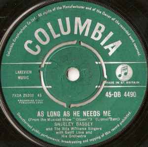 Shirley Bassey - As Long As He Needs Me album cover