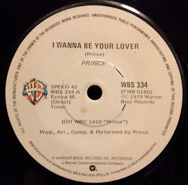 Prince - I Wanna Be Your Lover | Releases | Discogs