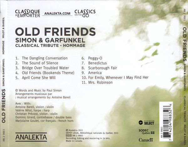 baixar álbum Valérie Milot, Antoine Bareil - Old Friends Simon Garfunkel Classical Tribute Hommage