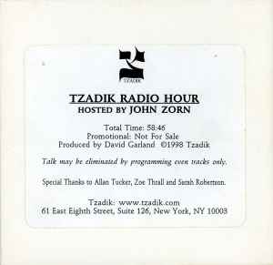 Various - Tzadik Radio Hour, Hosted By John Zorn album cover