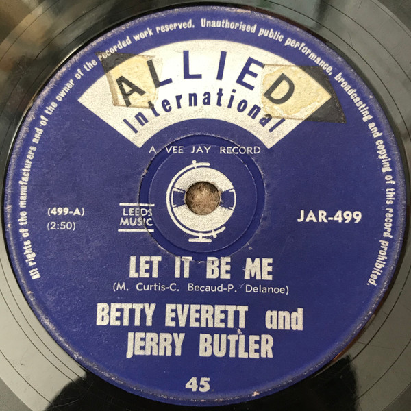 Betty Everett & Jerry Butler - Let It Be Me | Releases | Discogs