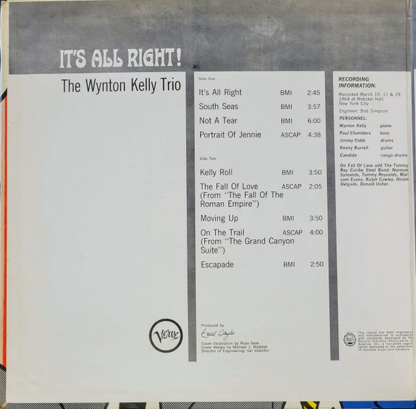 Wynton Kelly Trio – It's All Right! (1964, Gatefold, Vinyl) - Discogs