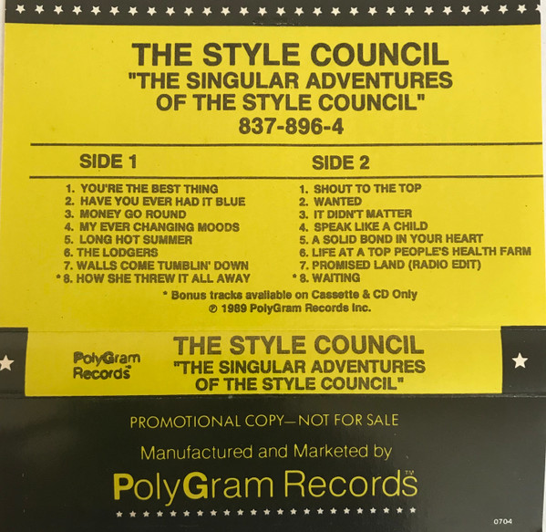 The Style Council - The Singular Adventures Of The Style Council