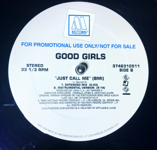 The Good Girls – Just Call Me (Remix) (1992, Vinyl) - Discogs