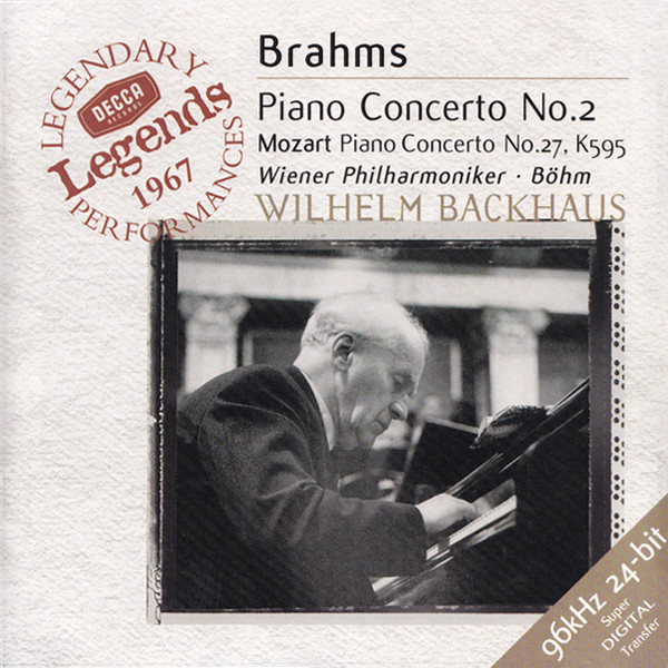 Brahms, Mozart - Wiener Philharmoniker, Böhm, Wilhelm Backhaus – Piano  Concerto No. 2 / Piano Concerto No. 27, K595 (1999, CD) - Discogs