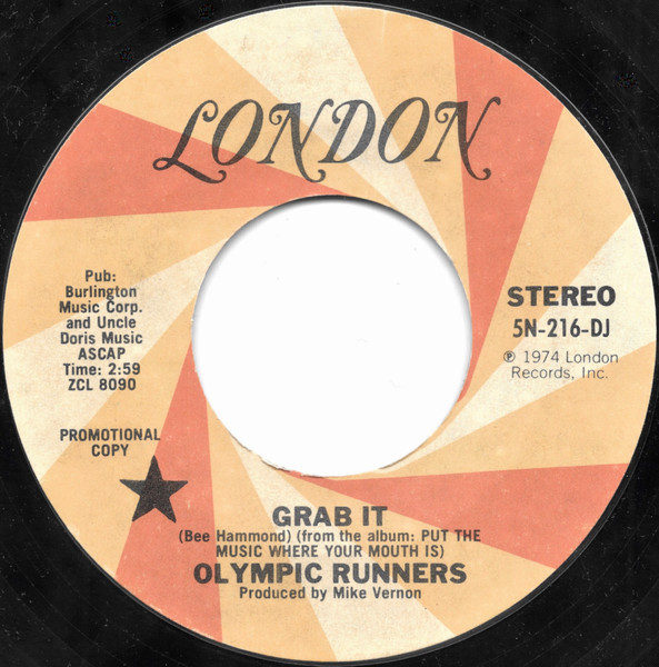 Olympic Runners – Grab It / Let Your Fingers Do The Talking (1974