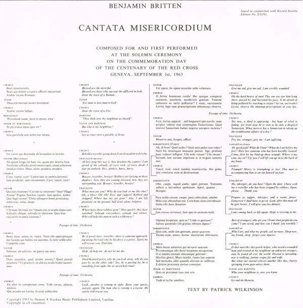 télécharger l'album Britten - Cantata Misericordium Sinfonia Da Requiem