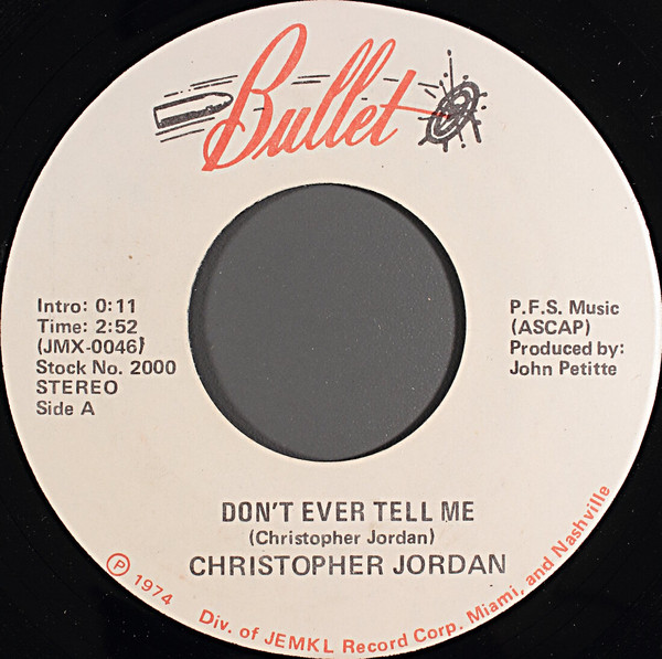 ladda ner album Christopher Jordan - Dont Ever Tell Me