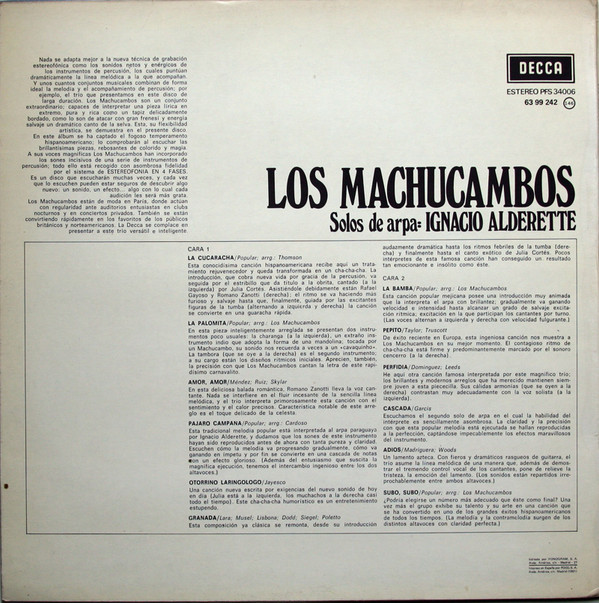 baixar álbum Los Machucambos - Los Machucambos En 4 Fases