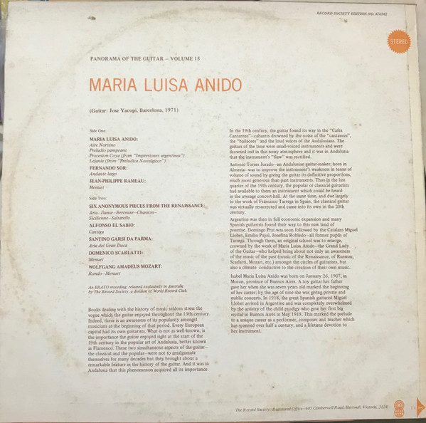 descargar álbum Maria Luisa Anido - Grand Lady Of The Guitar