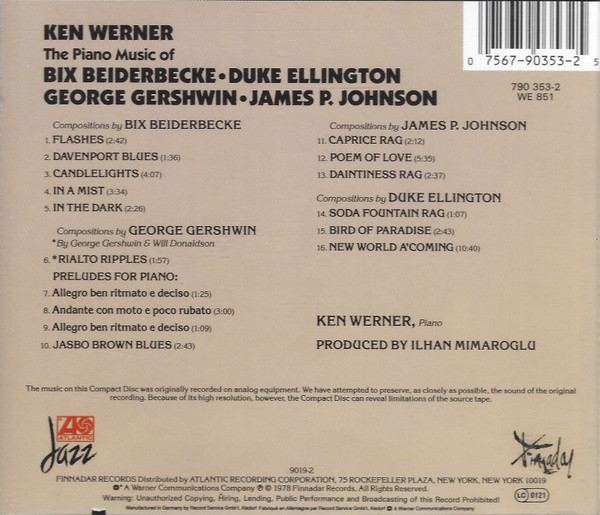lataa albumi Ken Werner - The Piano Music Of Bix Beiderbecke Duke Ellington George Gershwin James P Johnson