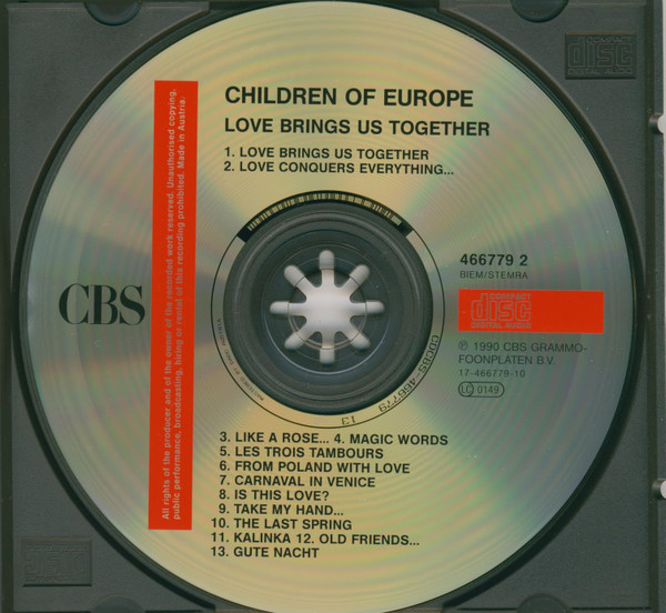 last ned album Children Of Europe For Unicef - Love Brings Us Together
