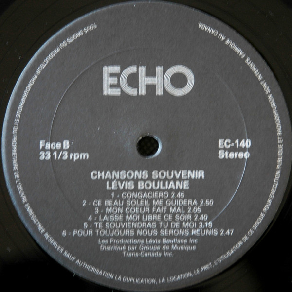 last ned album Lévis Bouliane - Chansons Souvenir