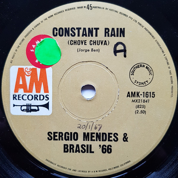 Sérgio Mendes & Brasil '66 – Constant Rain (1967, Vinyl) - Discogs