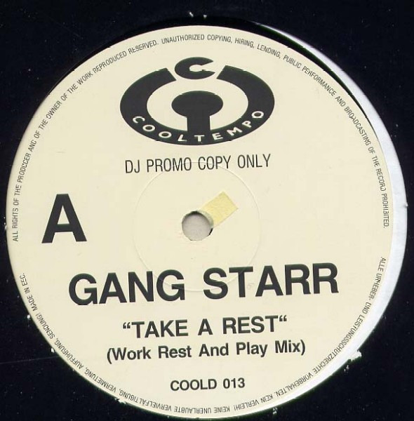 Gang Starr – Take A Rest (1991, Vinyl) - Discogs