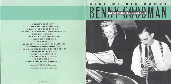 last ned album Benny Goodman Featuring Peggy Lee - Best Of Big Bands