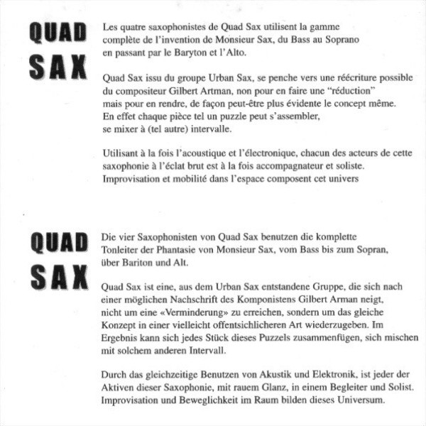 télécharger l'album Quad Sax - Quad Sax