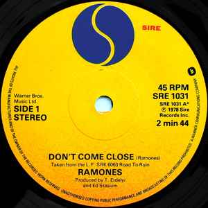 Ramones - Don't Come Close