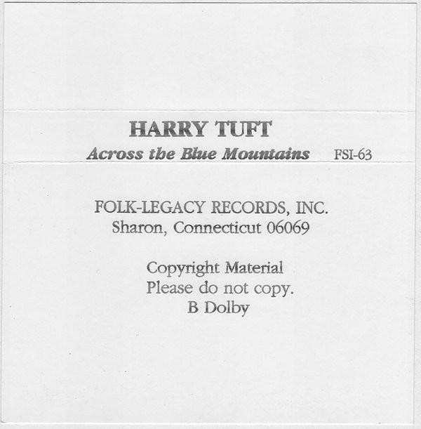 descargar álbum Harry Tuft - Across The Blue Mountains