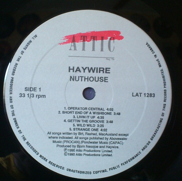 Haywire u003d ヘイワイヤー – Nuthouse u003d ナッツハウス (1990