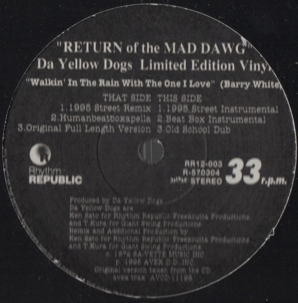 Da Yellow Dogs – Return Of The Mad Dawg EP (1996, CD) - Discogs