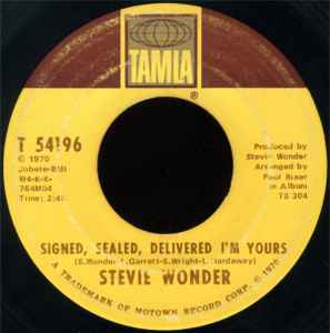 Stevie Wonder - Signed, Sealed, Delivered I'm Yours / I'm More Than Happy