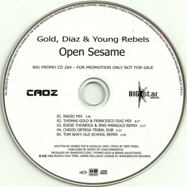 last ned album Gold, Diaz & Young Rebels - Open Sesame