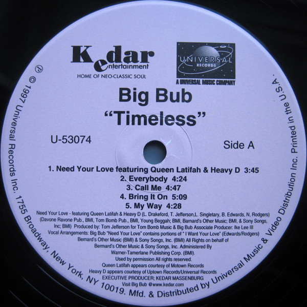 Big Bub – Timeless (1997, CD) - Discogs