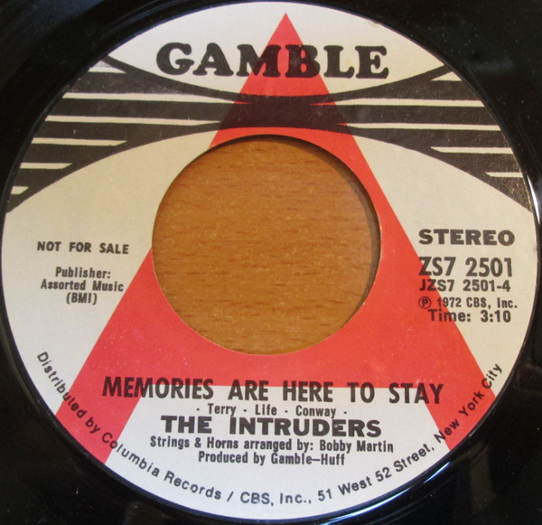 THE INTRUDERS-memories are there you stay 