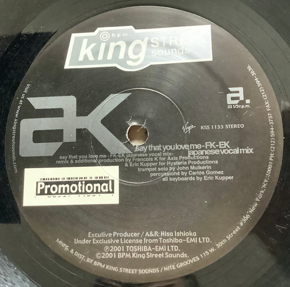 AK – Say That You Love Me (2001, Vinyl) - Discogs