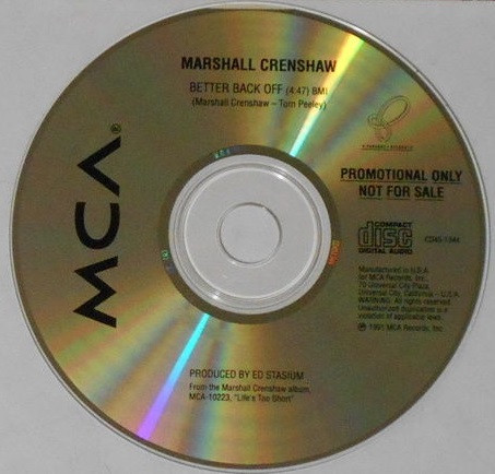 last ned album Marshall Crenshaw - Better Back Off