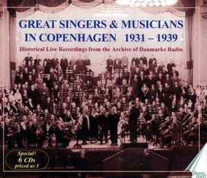 Various-Great Singers & Musicians In Copenhagen 1931-1939 (Historical Live Recordings From The Archive Danmarks Radio)  copertina album