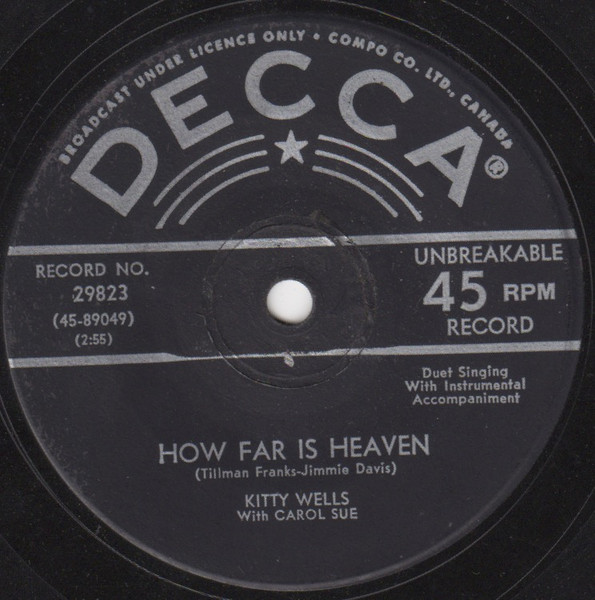 Kitty Wells How Far Is Heaven Vinyl Discogs