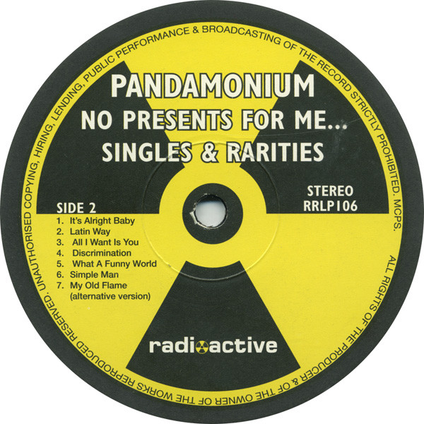 Album herunterladen The Pandamonium - No Presents For Me Singles Rarities
