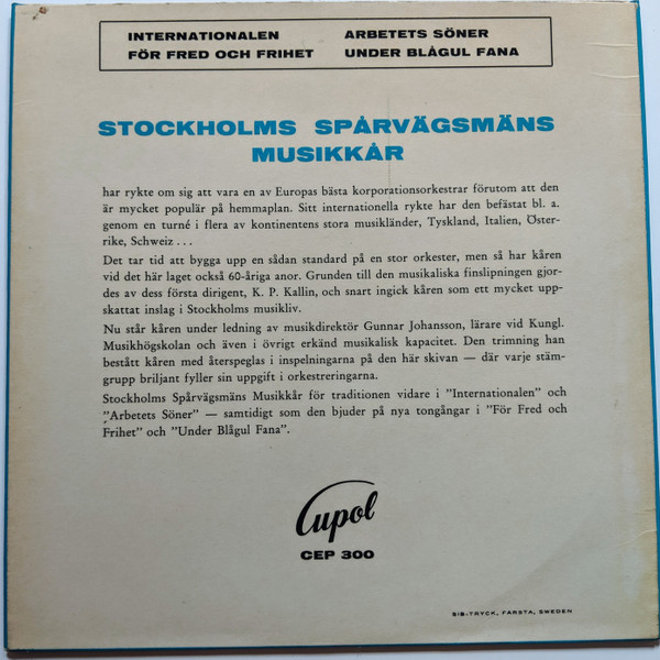 descargar álbum Stockholms Spårvägsmäns Musikkår - Under Blågul Fana