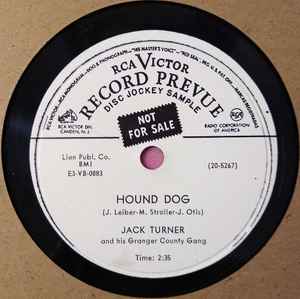 Jack Turner And His Granger County Gang - Hound Dog / I Couldn't Keep From Crying album cover