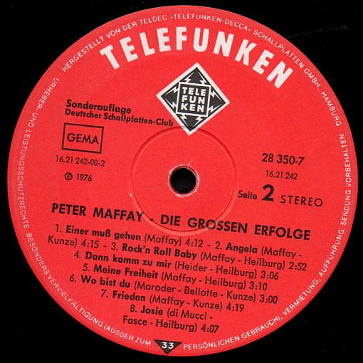 ladda ner album Peter Maffay - Die Grossen Erfolge