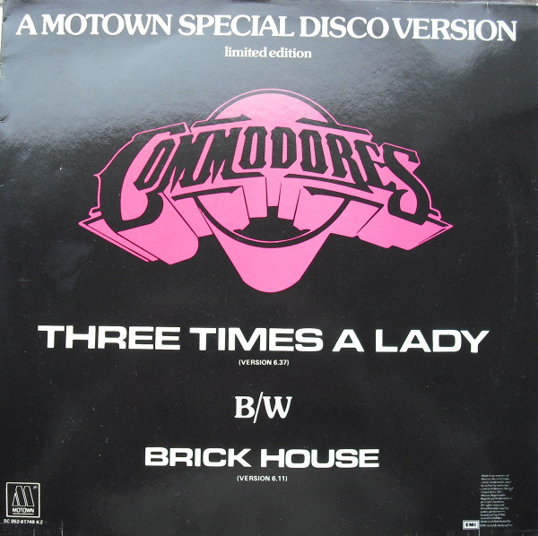 Commodores – Three Times A Lady / Brick House (1978, Vinyl) - Discogs