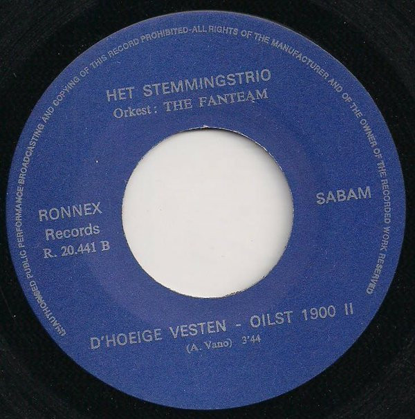 ladda ner album Het Stemmingstrio - DHoeige Vesten Oilsjt 1900 I