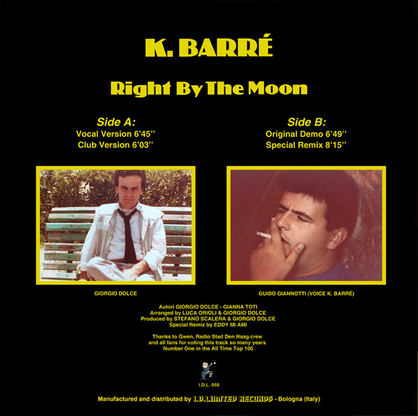 Back Cover K. Barré - Right By The Moon