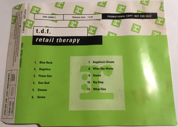 T.D.F. – Retail Therapy (1997, CD) - Discogs