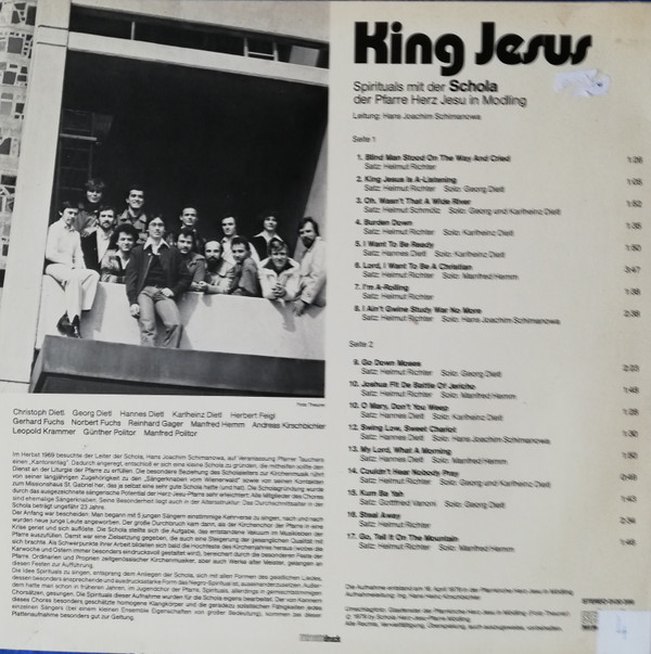 baixar álbum Schola Der Herz Jesu Pfarre Mödling Leitung Hans Joachim Schimanova - King Jesus
