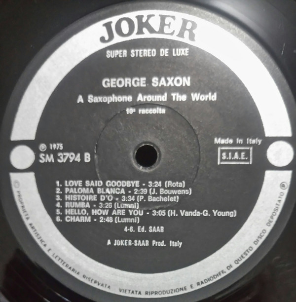 ladda ner album George Saxon - A Saxophone Around The World 10a Raccolta